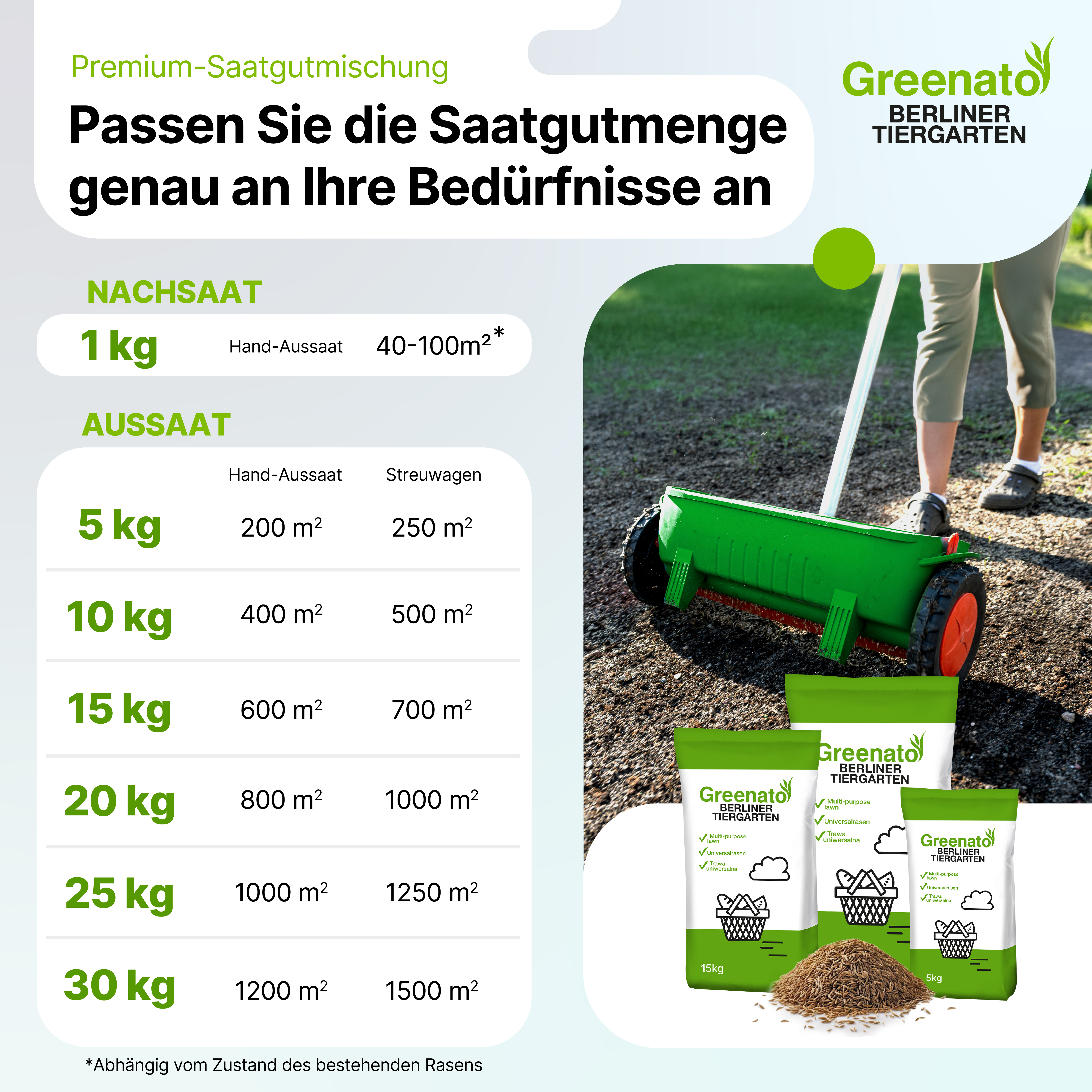 25kg Rasensamen Dürreresistenter Rasen für Trockenflächen Grassamen Gras Saatgut - Bild 6 von 7