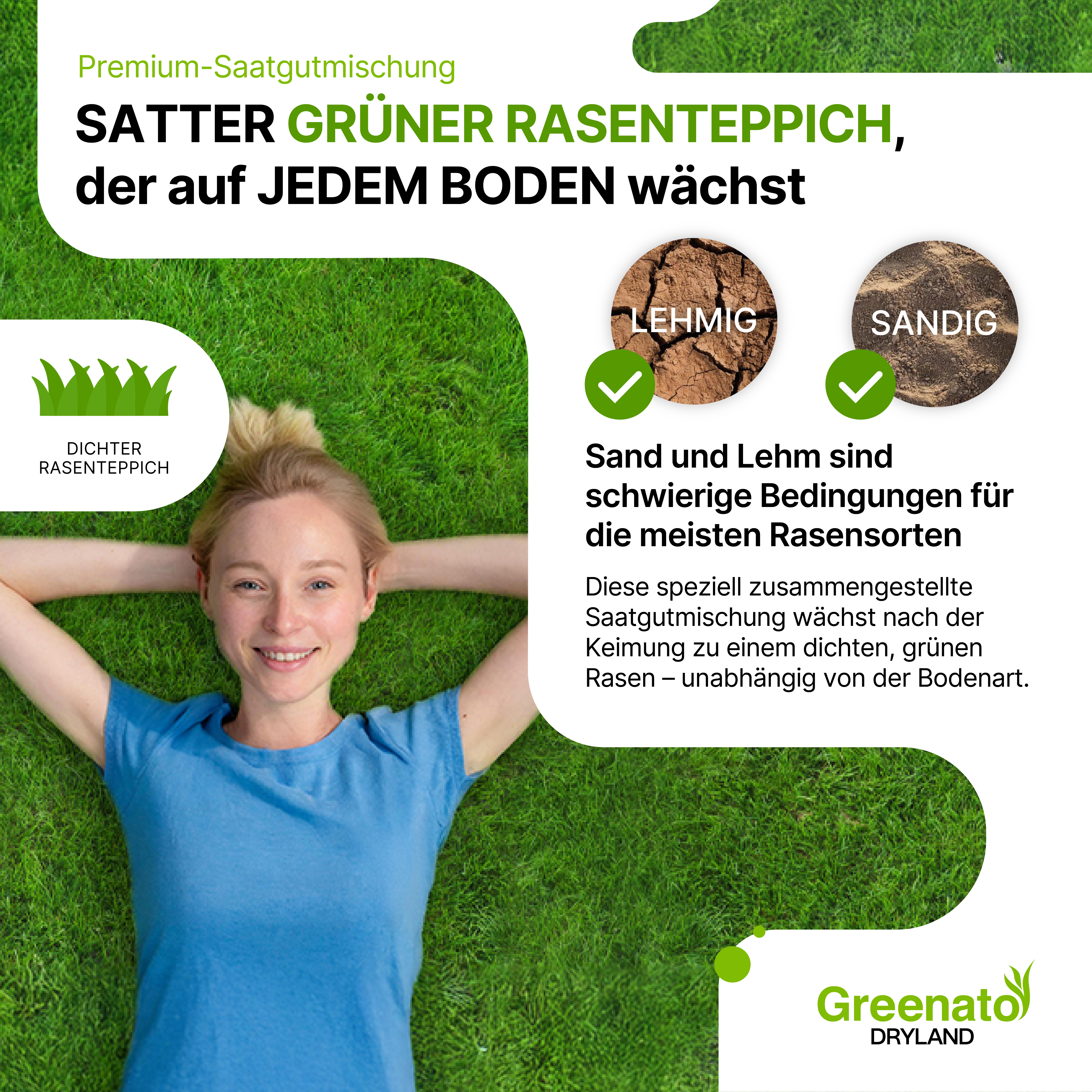 25kg Rasensamen Dürreresistenter Rasen für Trockenflächen Grassamen Gras Saatgut - Bild 4 von 6