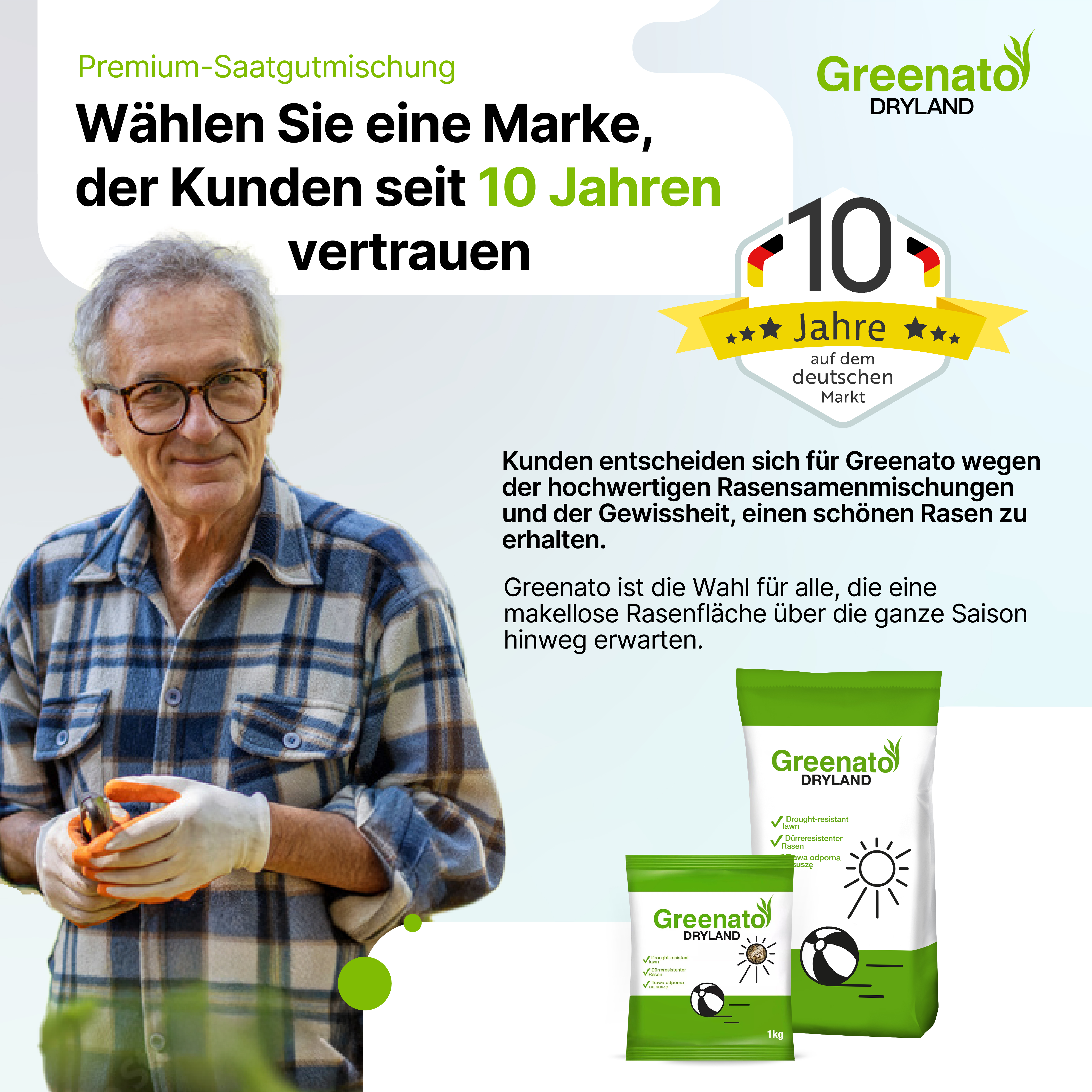 25kg Rasensamen Dürreresistenter Rasen für Trockenflächen Grassamen Gras Saatgut - Bild 6 von 6