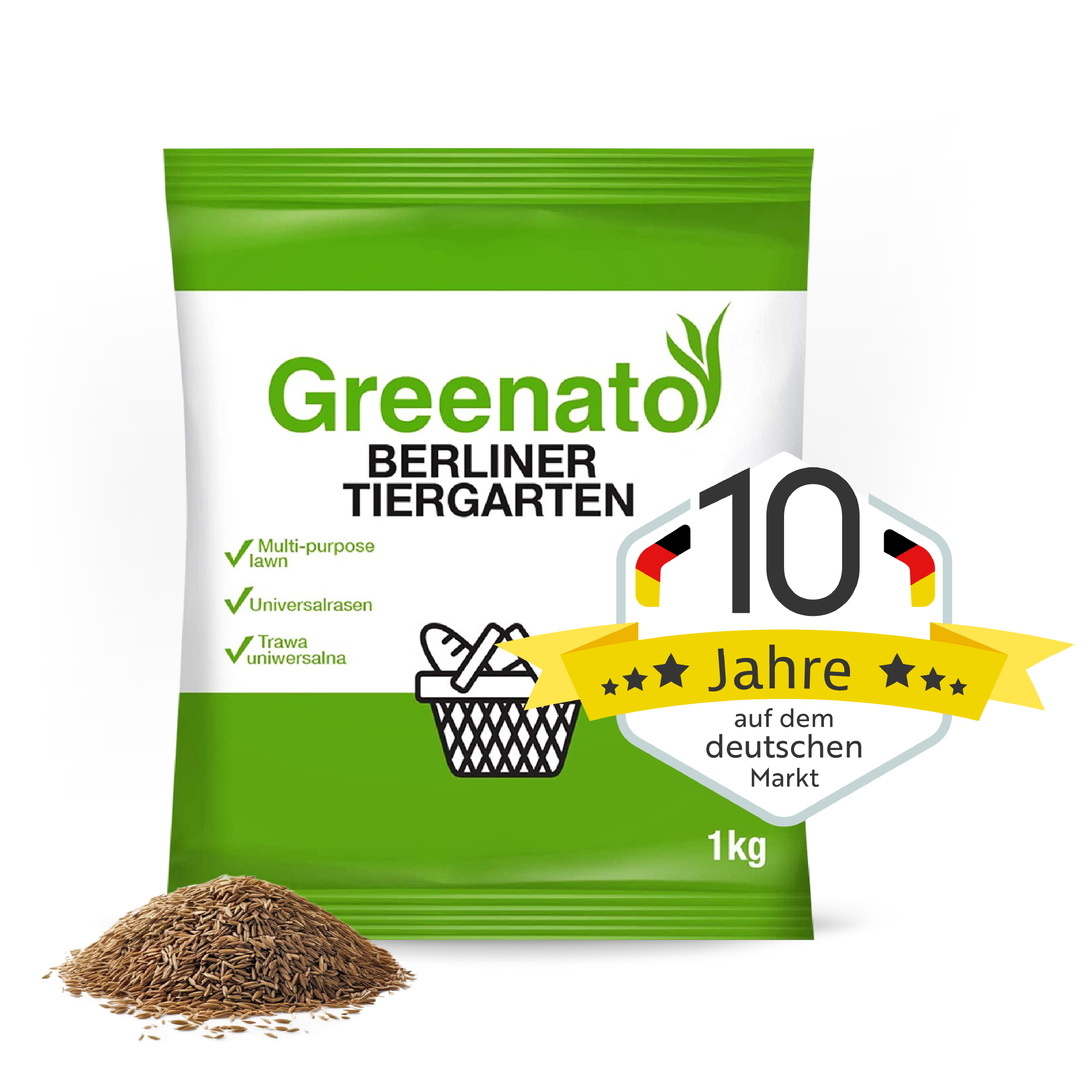 Rasensamen Greenato Berliner Tiergarten 1kg