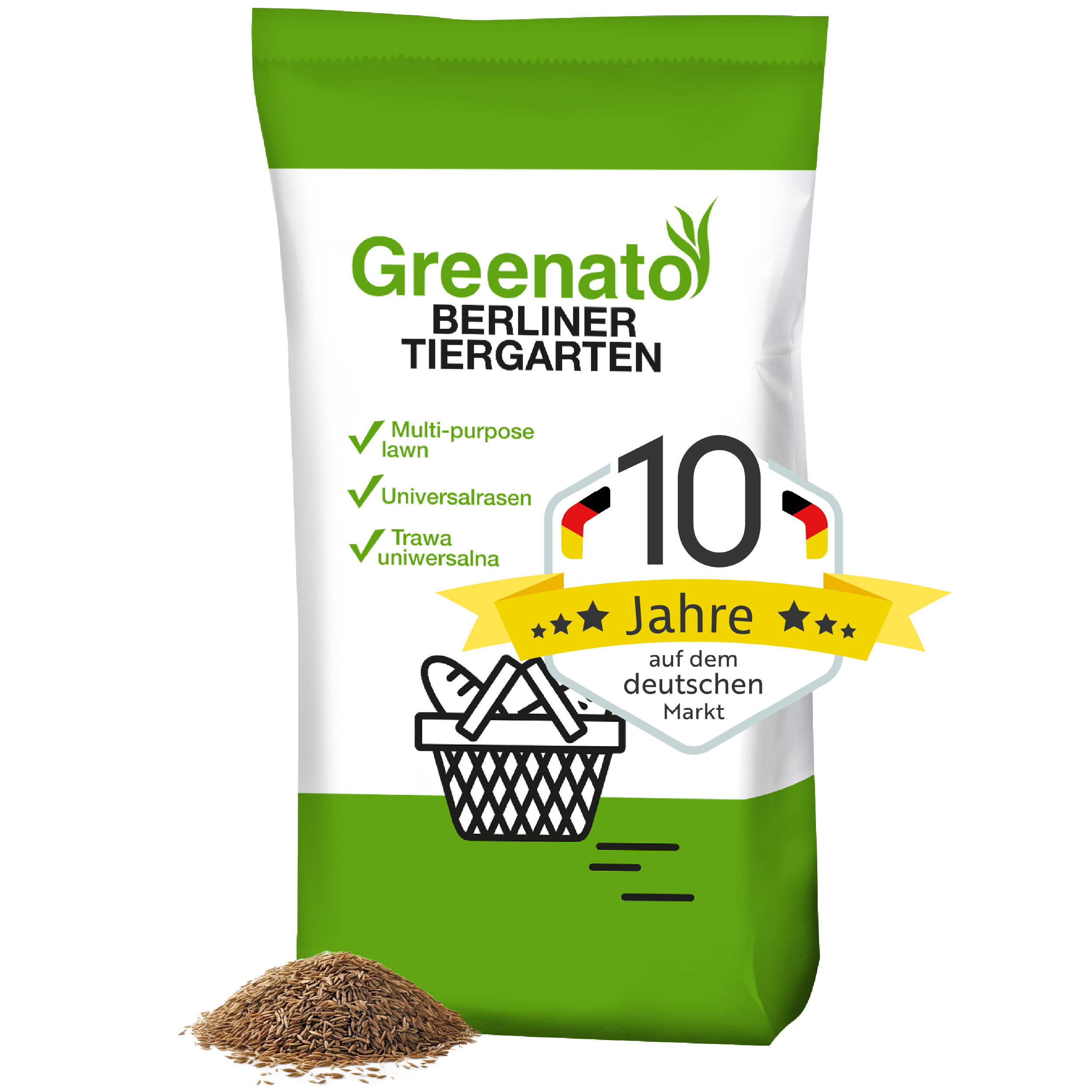 30kg Rasensamen Berliner Tiergarten Grassamen Rasen Zierrasen Rasensaat Qualität - Bild 1 von 7