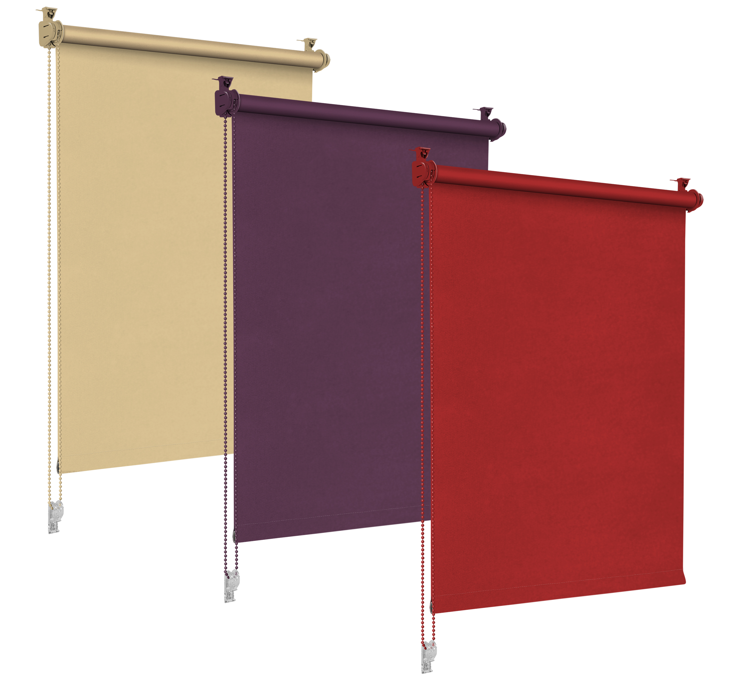 Sonello Verdunkelungsrollo Klemmfix ohne Bohren in beige, rot und violett